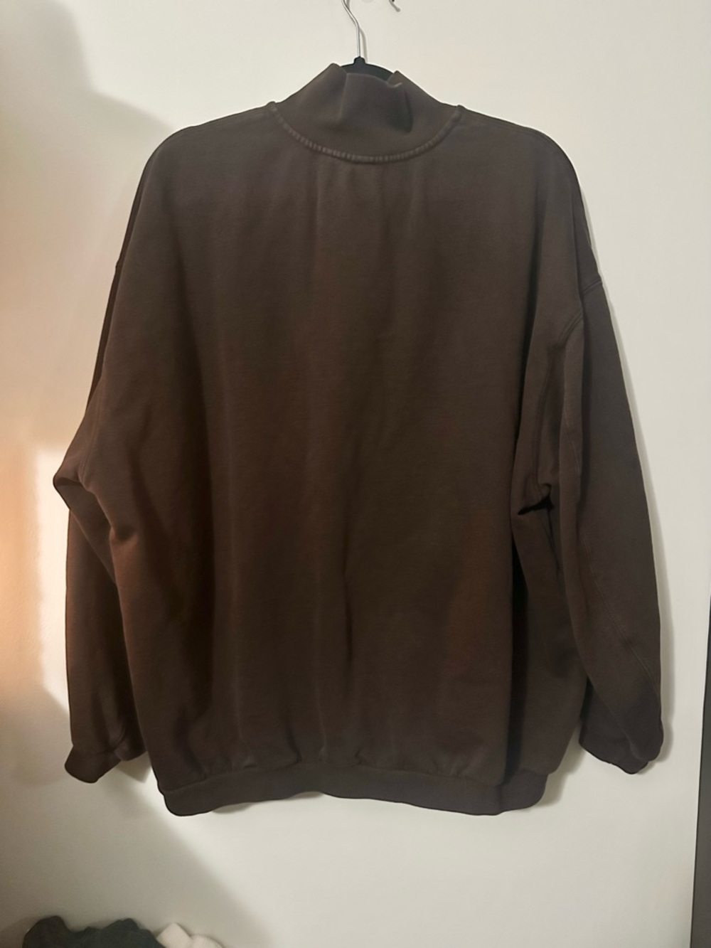 Skims Boyfriend Fleece Slouchy Quarter Zip Pullover - Picture 3 of 5